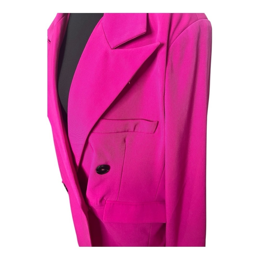 White Birch Black Label Pink Chic Double Breasted Preppy Oversized Blazer Size L - Picture 5 of 11